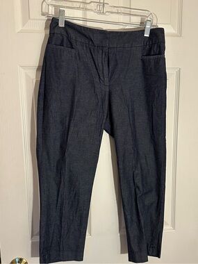 Ann Taylor dark chambray capri pants size  2 petite
